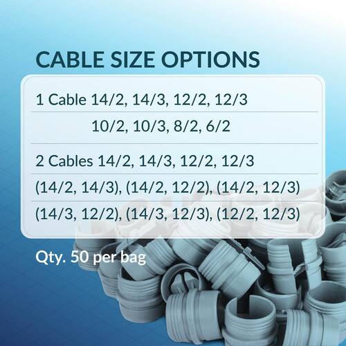 Non-Metallic Box Snap in Connectors 1/2 in. (50-Pack)