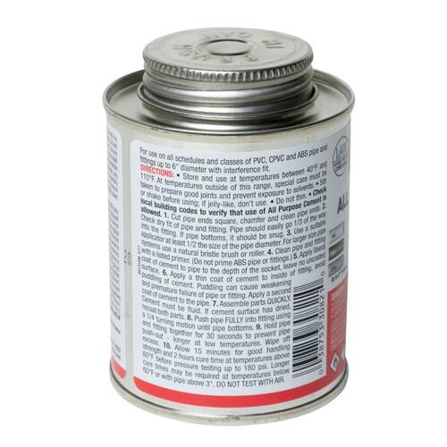 All-Purpose Cement Medium Milky 8 oz. ABS, CPVC, PVC