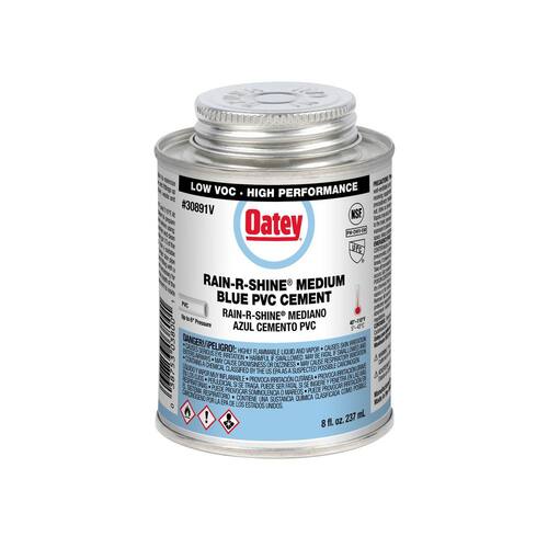 PVC Cement Medium Blue California Compliant 8 oz. Rain-R-Shine