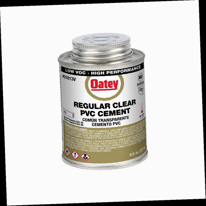 PVC Cement Clear Regular with California Compliant 8 oz.