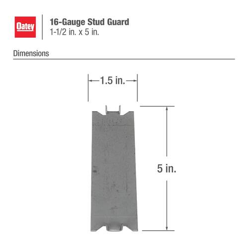 Safety Plate 1-1/2 in. x 5 in. 16-Gauge Stud Guard