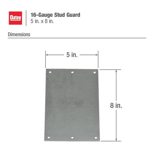 Plate for Pipe Hangers & Supports 5 in. x 8 in. Galvanized Steel