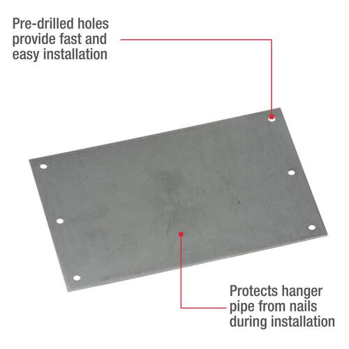 Plate for Pipe Hangers & Supports 5 in. x 8 in. Galvanized Steel