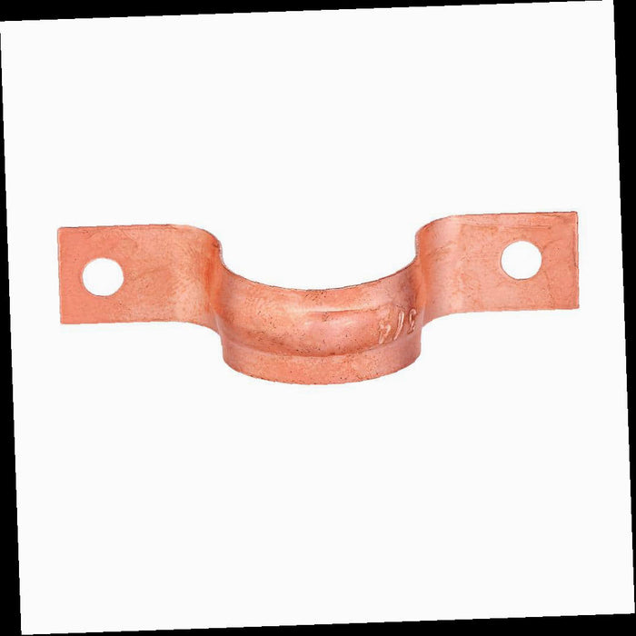 Pipe Hanger Strap 1 in. Copper 2-Hole