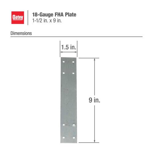 Safety Plate 1-1/2 in. x 9 in. 18-Gauge Stud Guard