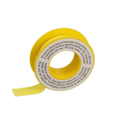 Tape for PTFE Plumber 1/2 in. x 20 ft. Yellow