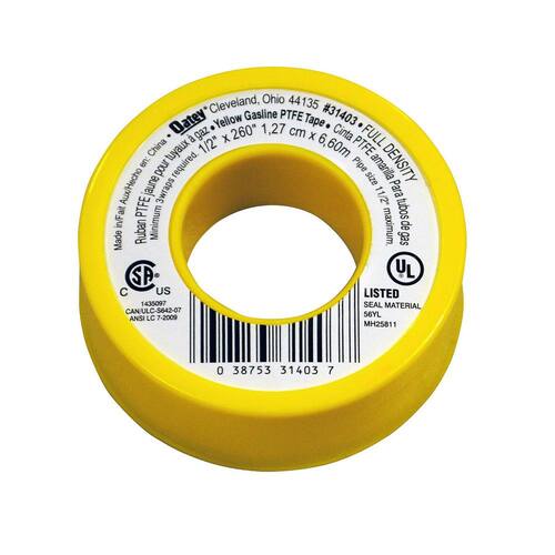 Tape for PTFE Plumber 1/2 in. x 20 ft. Yellow