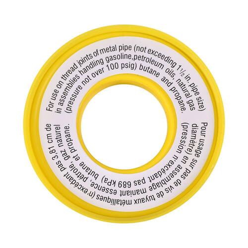 Tape for PTFE Plumber 1/2 in. x 20 ft. Yellow