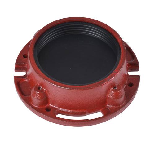 Toilet Flange Cast Iron Closed 4 in. with Test Cap