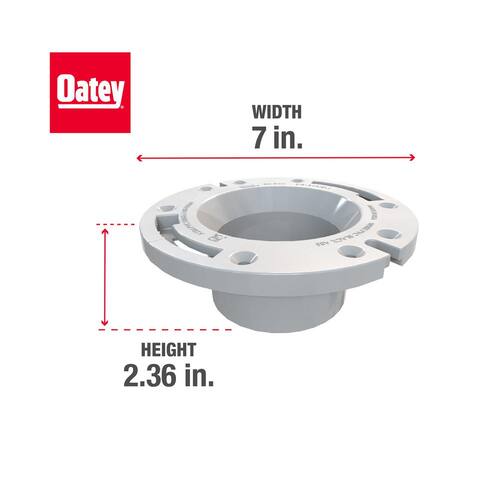 Toilet Flange PVC 3 in. Outside Fit or 4 in. Inside Fit Fast Set Open Hub