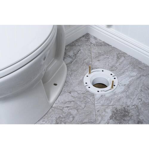 Toilet Flange PVC 3 in. Outside Fit or 4 in. Inside Fit Fast Set Open Hub