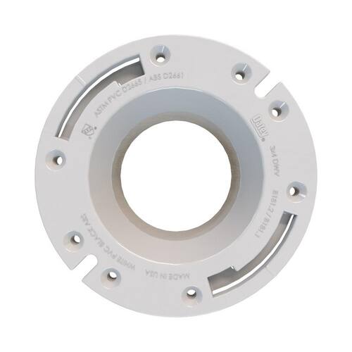 Toilet Flange PVC 3 in. Outside Fit or 4 in. Inside Fit Fast Set Open Hub