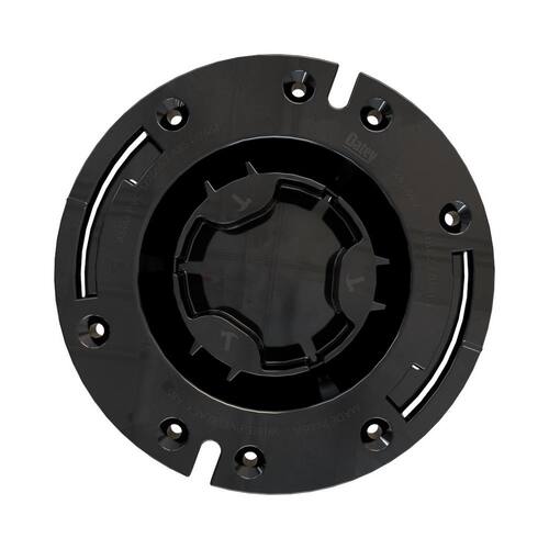 Toilet Flange ABS Open Hub Fast Set 3 in. x 4 in. Inside Fit Outside Fit with Test Cap and Plastic Ring