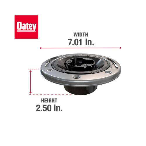 Toilet Flange 3 in. ABS Hub Spigot Fast Set with Test Cap and Stainless Steel Ring