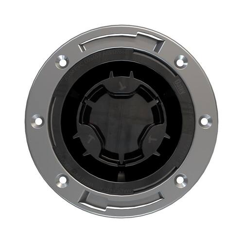 Toilet Flange ABS Hub Fast Set 3 in. Outside Fit 4 in. Inside Fit with Test Cap and Stainless Steel Ring