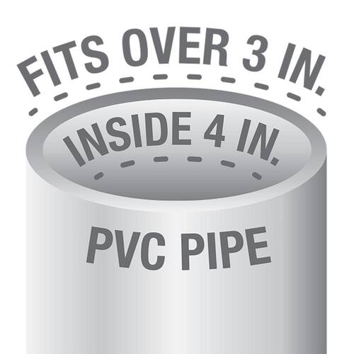 Toilet Flange PVC Hub Fast Set 3 in. Outside Fit or 4 in. Inside Fit with Test Cap and Stainless Steel Ring 10
