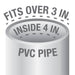 Toilet Flange PVC Hub Fast Set 3 in. Outside Fit or 4 in. Inside Fit with Test Cap and Stainless Steel Ring 10