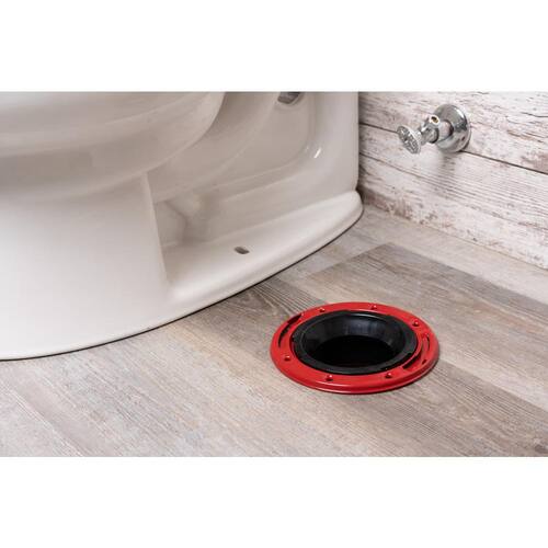 Toilet Flange 4 in. ABS Open Hub with Metal Ring Fast Set 1pc.