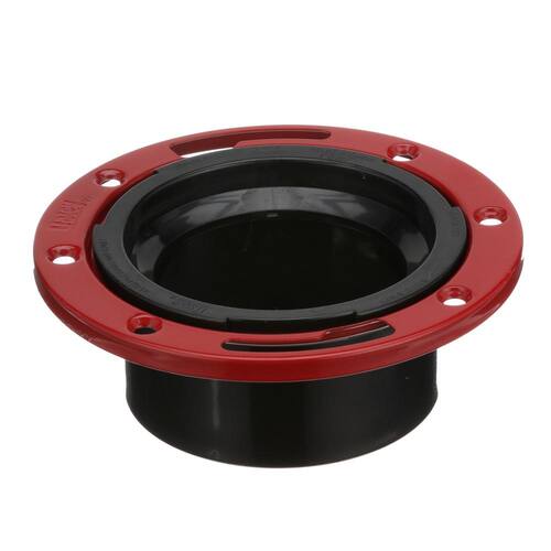 Toilet Flange 4 in. ABS Open Hub with Metal Ring Fast Set 1pc.