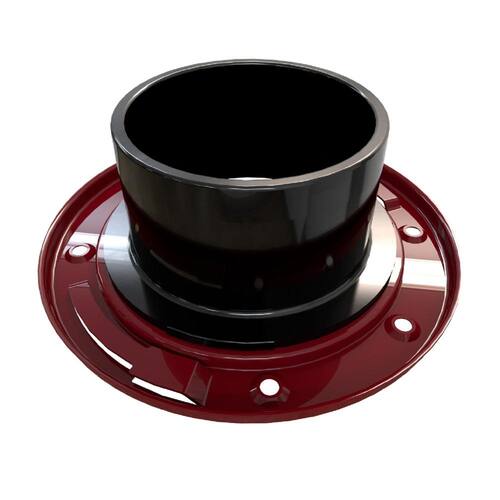 Toilet Flange 4 in. ABS Open Hub with Metal Ring Fast Set 1pc.