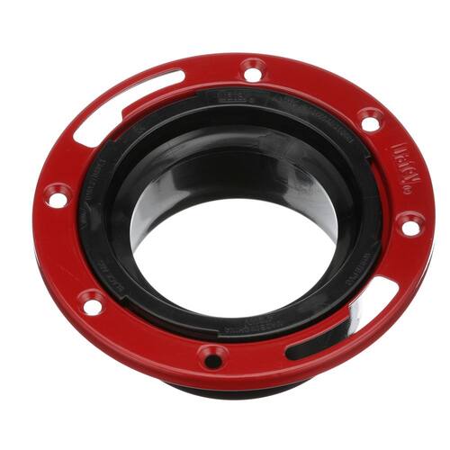 Toilet Flange 4 in. ABS Open Hub with Metal Ring Fast Set 1pc.