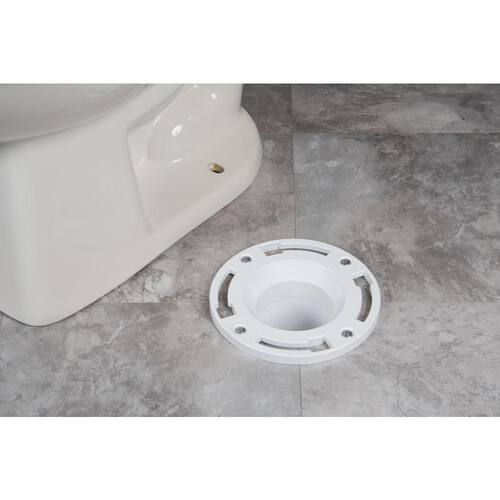 Toilet Flange PVC 4 in. Open Twist-N-Set 1pc.