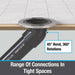 Toilet Flange ABS 4 in. with 45?? Angle and Stainless Steel Ring Open Spigot 3