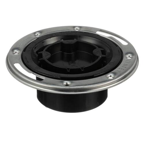 Toilet Flange ABS 4 in. with 45?? Angle and Stainless Steel Ring Open Spigot 4