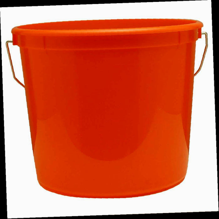 Plastic Paint Bucket Orange 5 Quart