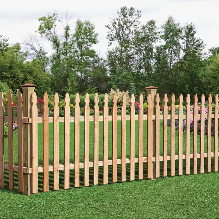 Cedar Fence Picket  5/8 in. x  4-1/3 in. x 3-1/2 ft. French Gothic Fence 5