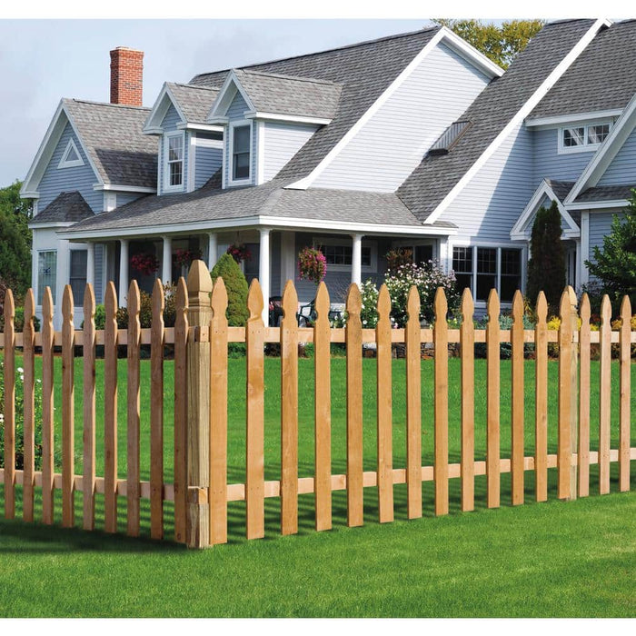 Cedar Fence Picket  5/8 in. x  4-1/3 in. x 3-1/2 ft. French Gothic Fence 4