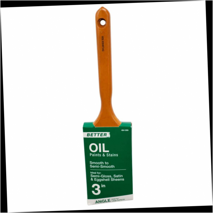 Paint Brush Angled Polyester/Natural Bristle Blend 3 in. Oil with Better Packaging