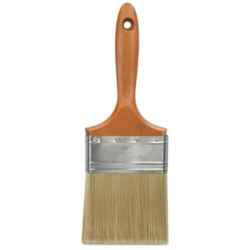 Paint Brush Flat Cut Oil Polyester/Natural Bristle Blend 4 in. - Better