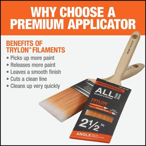 Angle Sash Paint Brush 2.5 in. Premium Trylon 1pc.