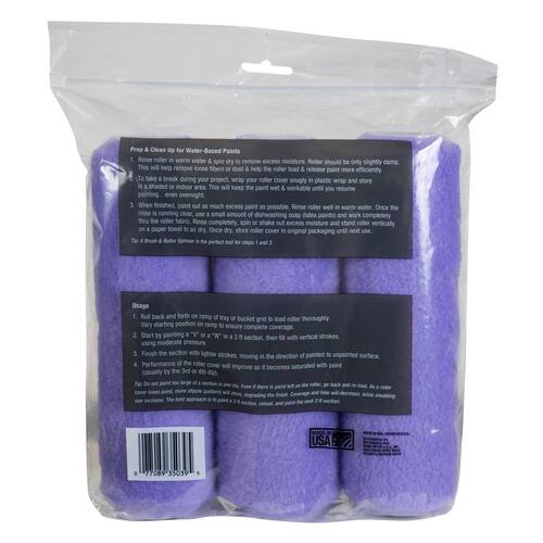 Paint Roller Cover High-Capacity Polyester Knit 9 in. x 1/2 in. (3-Pack)