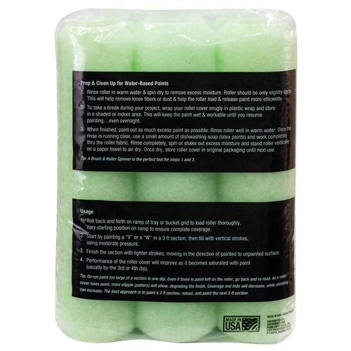 Paint Roller Cover Polyester 9 in. x 3/8 in. 6-Pack