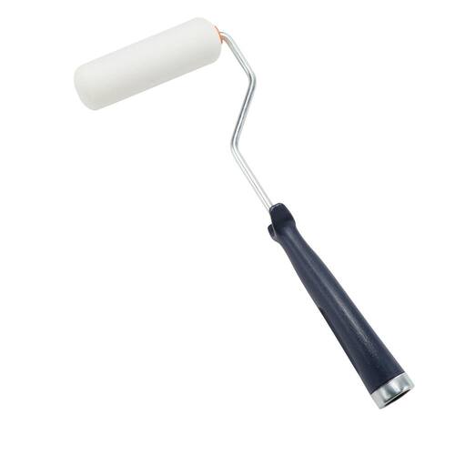 Foam Mini Paint Roller High-Density 4 in. with Handle and Roller Cover