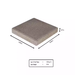 Paver Step Stone 12 in. x 12 in. x 1-1/2 in. Black Concrete dimensions