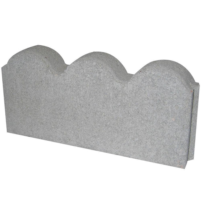 Egder 12 in. x 2 in. x 5.25 in. Pewter Straight Scallop Concrete 1