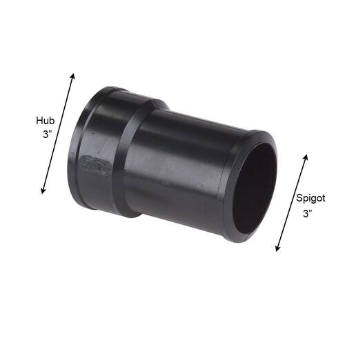 Soil Pipe Adapter ABS 3 in. Hub x Spigot