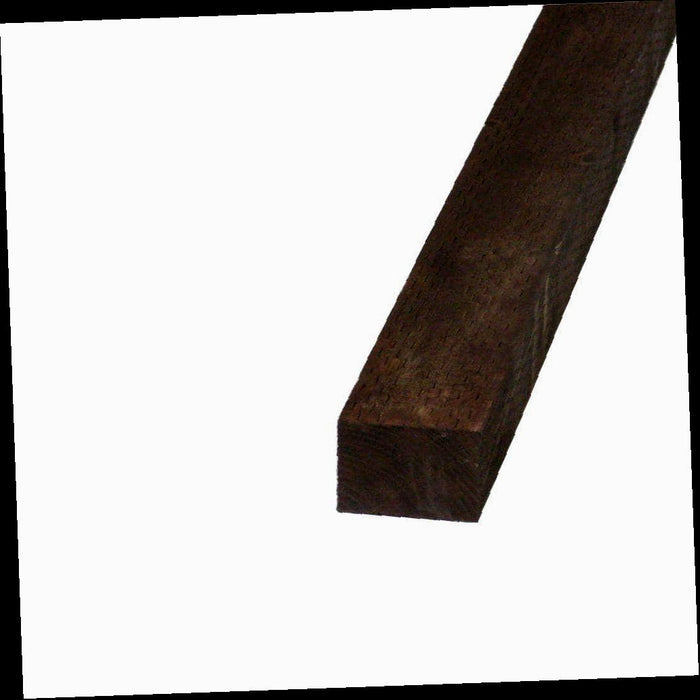 Pressure-Treated Timber HF Brown Stain Common: 4 in. x 4 in. x 8 ft.; Actual: 3.56 in. x 3.56 in. x 96 in.