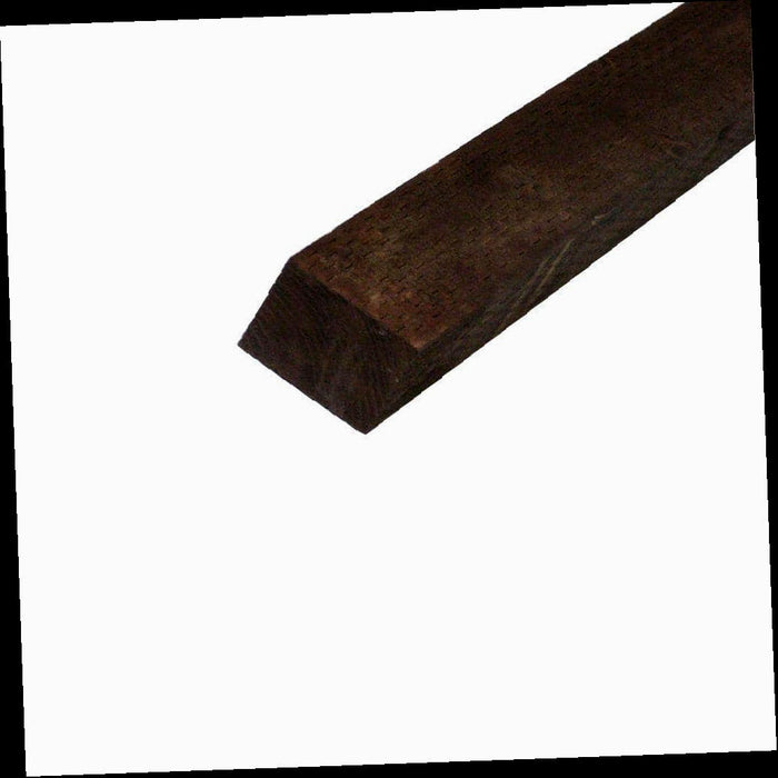 Pressure-Treated Timber HF Brown Stain Common: 4 in. x 4 in. x 6 ft.; Actual: 3.56 in. x 3.56 in. x 72 in.