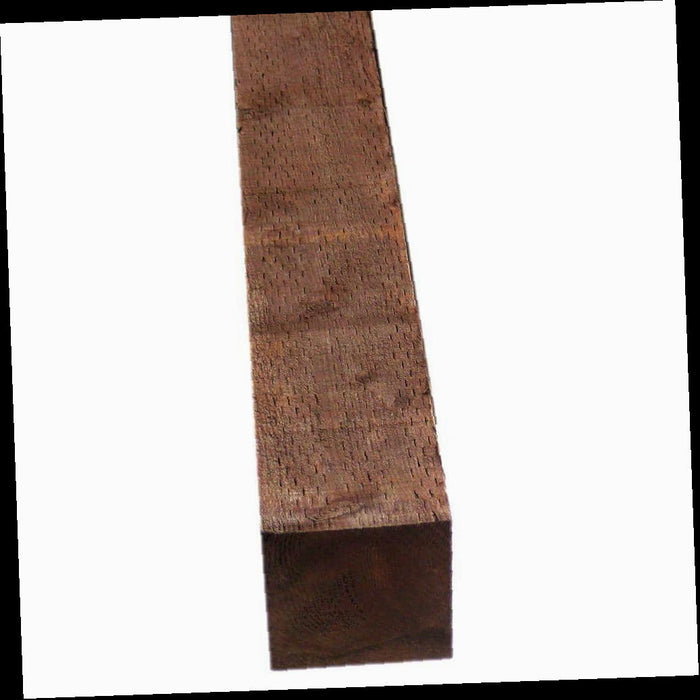 Pressure-Treated Timber HF Brown Stain Common: 4 in. x 6 in. x 8 ft.; Actual: 3.56 in. x 5.63 in. x 96 in.
