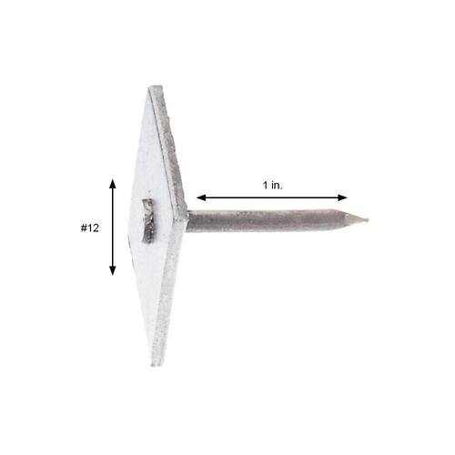 Roofing Nails Metal Square Cap #12 x 1 in. 255 pcs