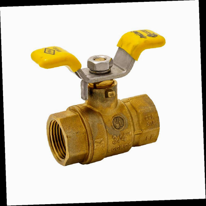 Ball Valve Brass T-Handle 3/4 in. x 3/4 in.