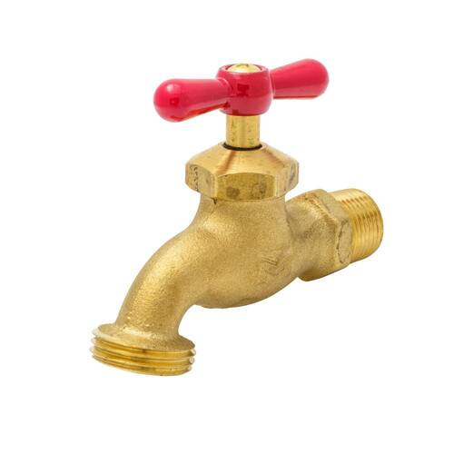 Hose Bibb Heavy-Duty Brass 1/2 in. x 3/4 in. FPT x MHT