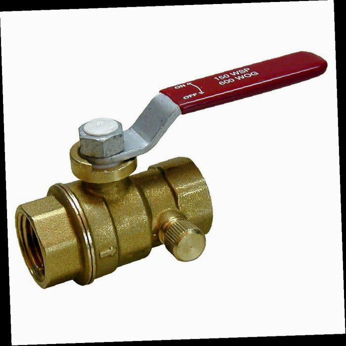 Ball Valve Brass Full Port Stop and Waste 1/2 in. FPT
