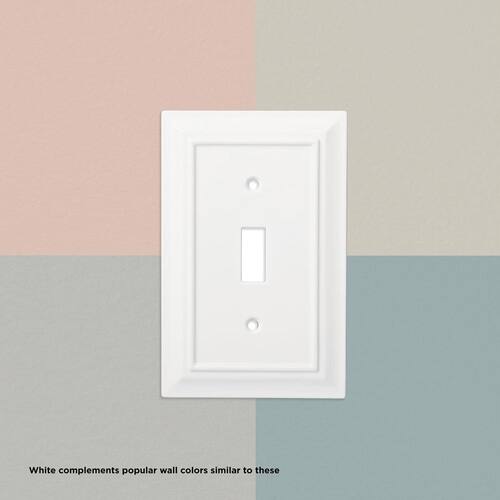 Wall Plate 1-Gang Decorator Pure White (1-Pack)