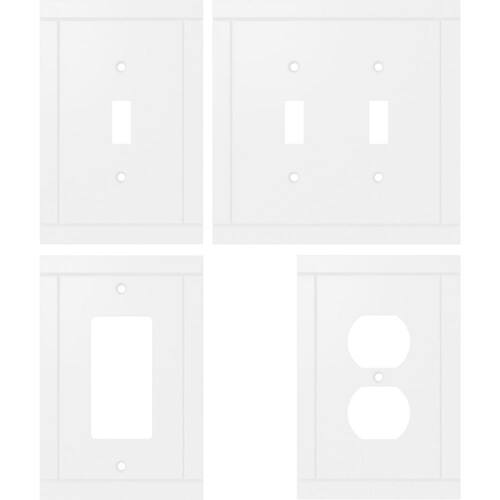 Wall Plate 1-Gang Decorator Pure White (1-Pack)