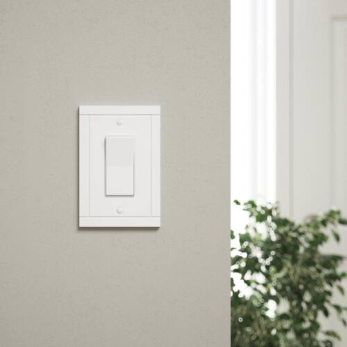 Wall Plate 1-Gang Decorator Pure White (1-Pack)